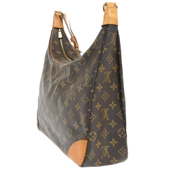 LOUIS VUITTON Boulogne 35 Shoulder Bag Monogram Leather Brown